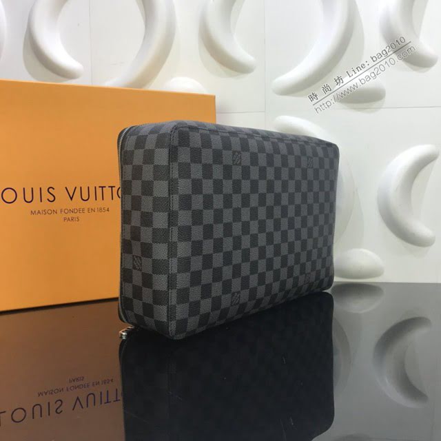 LV包包 LV新款女包 Packing Cube大號手袋 LV黑格收納袋 收納盒  ydh3651